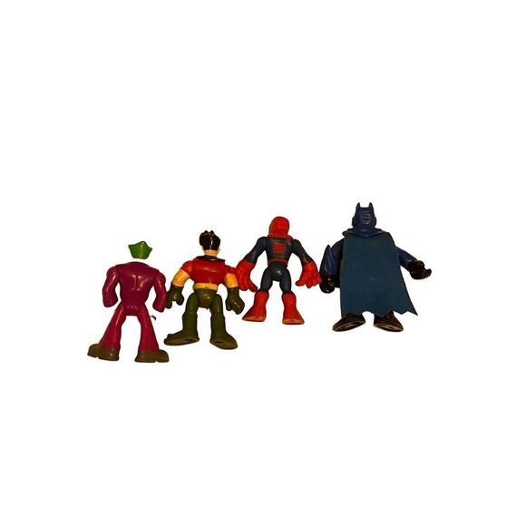 Imaginext DC Super Friends Spider Man Batman Robin & Joker Action Figures Toys - Picture 8 of 13